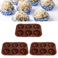 thumbnail image 4 of Baking , Silicone 3 Pcs Flexible Semi Sphere  Safe 6 Holes  For Pudding For Chocolate For Cake, 4 of 8