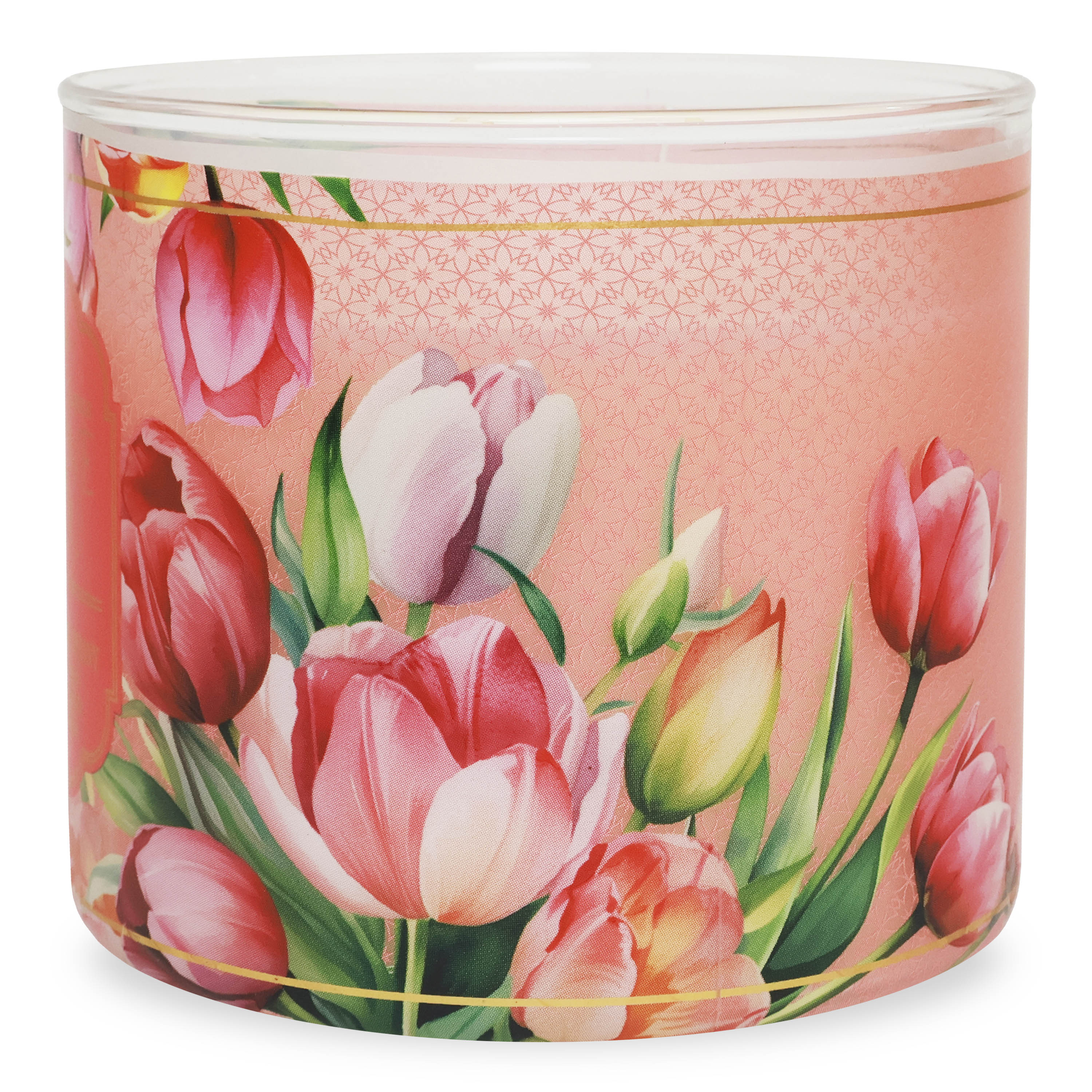 Mainstays "I Love You" Mother's Day 3-Wick Wrapped Jar Candle, Pink Apple Peony, 13 Ounce