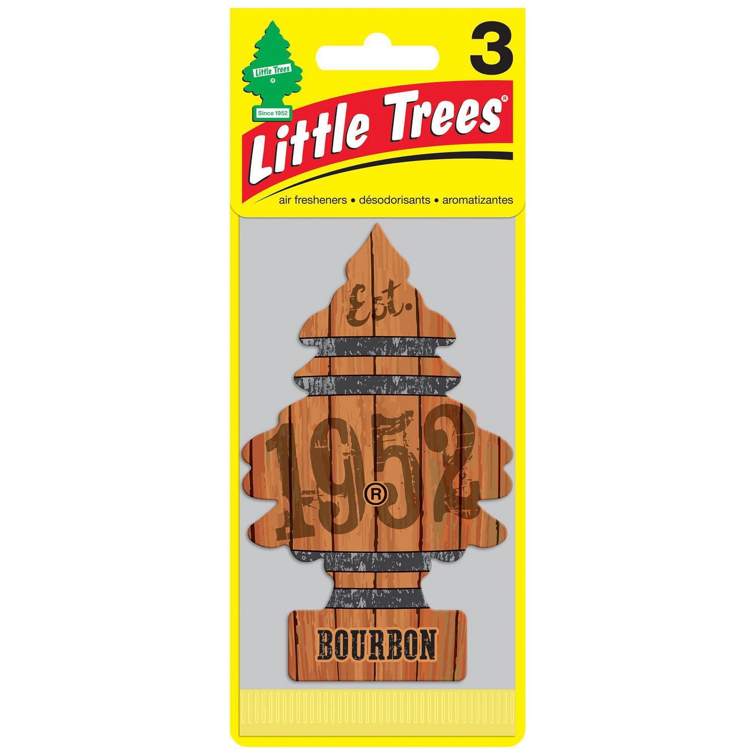 Assainisseur d'air LITTLE TREES Bourbon 3-Pack