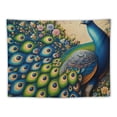 thumbnail image 5 of GOSMITH Peacock and Peonies in Chinoiserie Style Tapestry for Living Room Bedroom Dorm Decoration Painting, 5 of 6