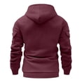 thumbnail image 5 of RUTAYY Men's Hoodies Warm Slid Color Outdoor Sports with Multiple Pockets Fall Winter Hooded Sweatshirt Holiday Chic Tops, 5 of 5