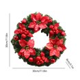 thumbnail image 2 of Adornos De Corona Navide A, Adornos Para Puertas, Corona Festiva De Imitaci N, Detalles De Pi as Y Frutos Rojos, Dise O R Stico, Decoraci N Navide A, Decoraci N Interior Y Exterior, 2 of 5