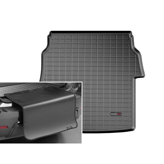 WeatherTech Cargo Trunk Liner with Bumper Protector compatible with Hyundai Sonata, Sonata Hybrid - Trunk With Bumper Protector, Black