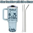 thumbnail image 5 of Retired Gifts for Women Men - Retirement Tumbler with Handle - 40oz Stainless Steel Travel Mug Insulated Coffee Cup, Funny Retirement Gifts for Woman, Happy Retirement Decorations (with Lid and Straw), 5 of 6