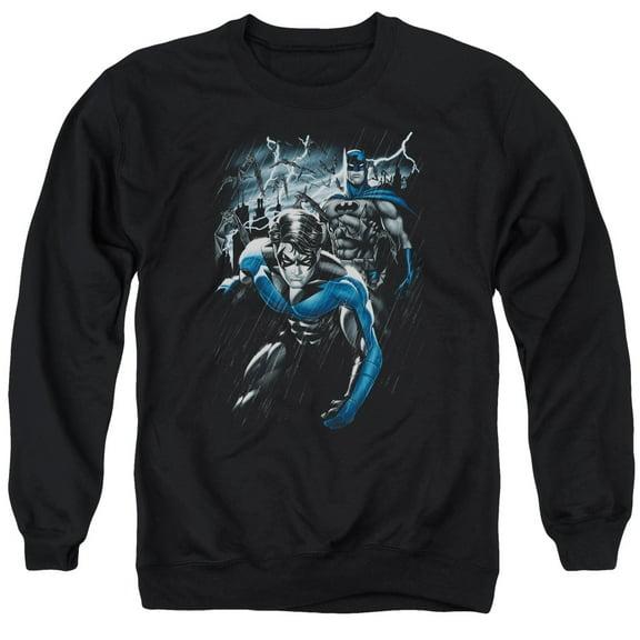 Batman Dynamic Duo Adult Crewneck Sweatshirt Black