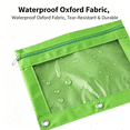 thumbnail image 4 of RBCKVXZ 3-hole Pencil Case with Single Zipper, Transparent PVC Storage Bags, Large Capacity Pencil Pouch for Storage Gel Pens Pencils Mark, Mint Green, 4 of 5
