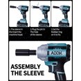 thumbnail image 5 of 550N.m Cordless Impact Wrench, 6 Speed, 1/2 Inch 406 ft-lb Electric Impact Gun, Brushless High Torque Motor, with 2pcs 21V Batteries K70102, 5 of 19