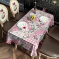 thumbnail image 4 of Pioneer Flower Floral Print Pattern Rectangle Tablecloth 60"x102",Waterproof Polyester Rectangle Table Cloth, Wipeable Spillproof Polyester Tablecloth for Dining, Camping, Indoor and Outdoor, 4 of 6