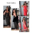thumbnail image 2 of Vestido Popilush de encaje con corsé ajustado a media pierna negro, 2 of 5