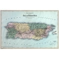 thumbnail image 2 of Topographic Map Of The Island Of Puerto Rico. 1886 History (24 x 18), 2 of 2