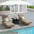 thumbnail image 4 of Costway Rattan Wicker Steel Side Table Outdoor Furniture Deck Garden Patio Pool Black, 4 of 10