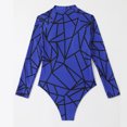 thumbnail image 5 of ibuvkizy Womens Swimsuits,Bathing Suit for Women,Fashion Women's Long Sleeve Print Bikini Swimsuit Swimwear Swimsuit Beachwear,Tankinis Swimsuits for Women One Piece Bathing Suit Clearance, 5 of 8