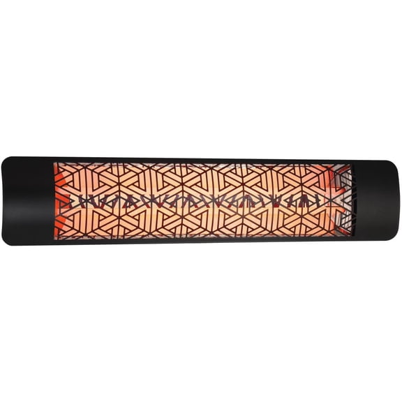 Eurofase Heating - 5000 Watt Electric Infrared Dual Element Heater-277 Voltage-Black Finish-Mason Decorative Fascia