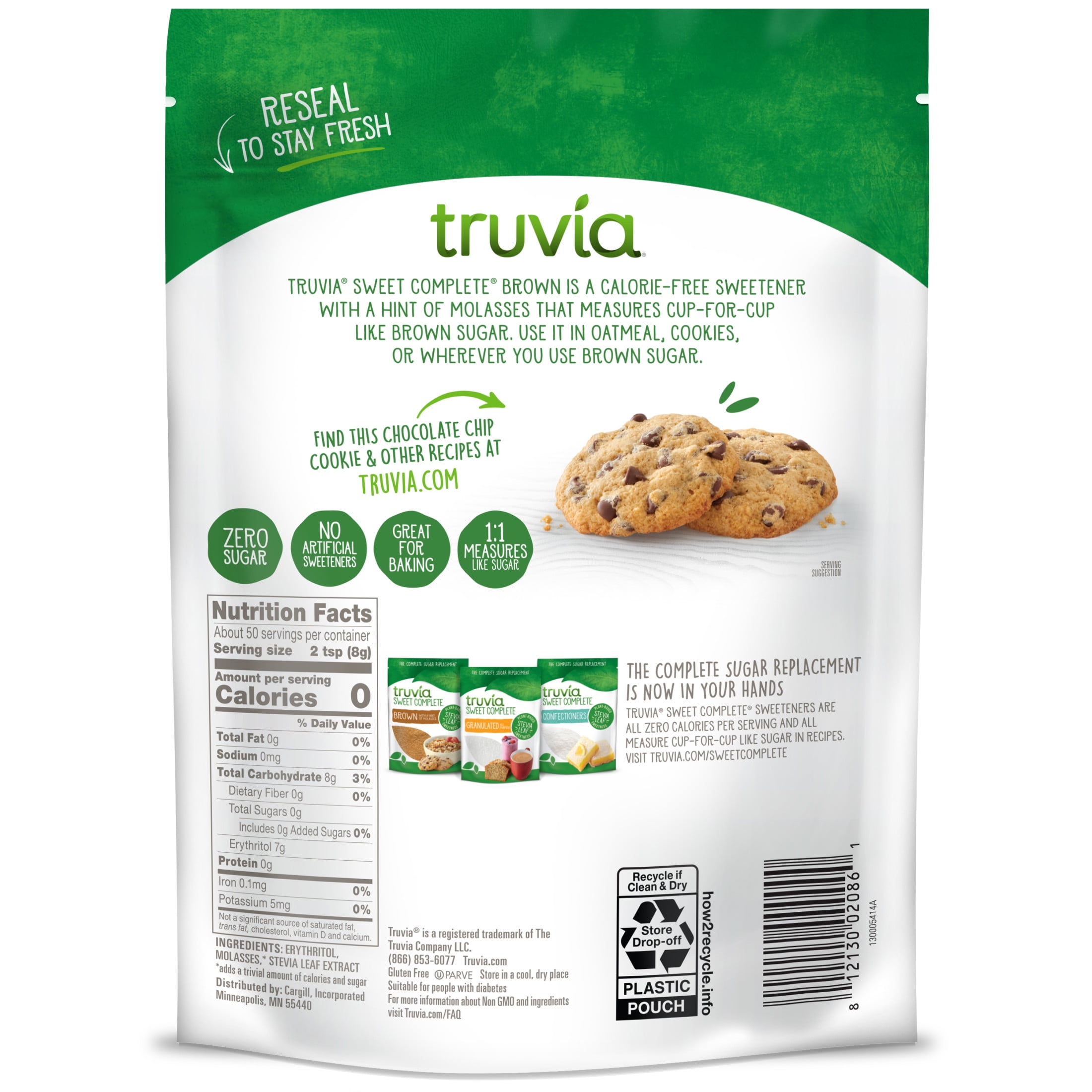 Truvia® Sweet Complete® Stevia Leaf Brown with a hint of Molasses, 14oz Bag
