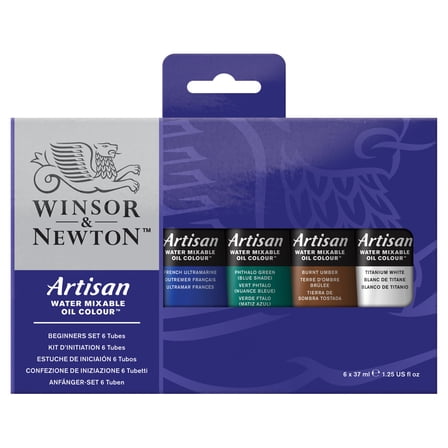 Winsor & Newton Artisan Water Mixable Oil Colour 37ml 6-Tube Beginner Set