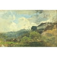 thumbnail image 2 of Marie Egner 14x11 Black Ornate Wood Framed Double Matted Museum Art Print Titled: Landscape Study, 2 of 5