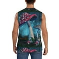 thumbnail image 4 of Daiia Fantasy Mushrooms Printed Men's Tank Tops,Casual Soft Sleeveless Gym Muscle Shirts Bodybuilding Tee-3X-Large, 4 of 8