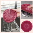thumbnail image 2 of Swirl Flow Drain Hair Catcher, Disposable Mesh Sticker for Bathtub & Sink, Pet Fur & Food Debris Trap, Universal Adhesive Cover, Bathroom Kitchen Laundry Anti-Clog Guard, 1 Pc Floor Drain Cover, 2 of 2