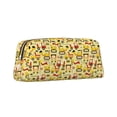 thumbnail image 2 of Uemuo Funny Construction Vehicles Printed Leather Pencil Case, Pencil Pouch, Portable Pencil Bag, Pen Case for& Office, 2 of 7