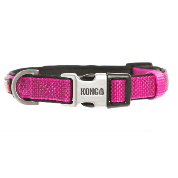 KONG Comfort Padded Dog Collars Metal Clip PINK XL