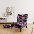 thumbnail image 2 of Designart "Coquillages Roses Gris Blancs" Chaise d'Appoint Rembourrée Animaux Roses - Fauteuil Moderne pour Chambre, 2 of 7