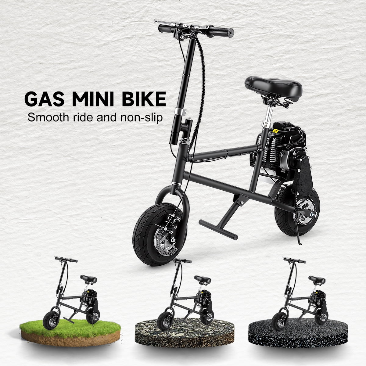 TOXOZERS Mini Bike,49cc Gas Dirt Bike for Teens & Adults with 10 Inch Tires,Pull Start, EPA Approved,Top Speed 25mph,