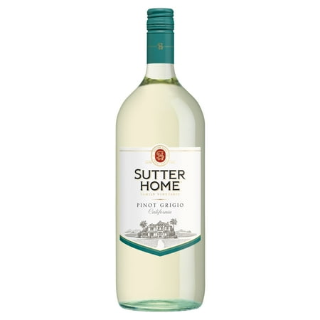 Sutter Home Pinot Grigio California White Wine, 1.5 L Glass Bottle, 13% ABV