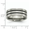 thumbnail image 6 of Titanium Enameled Grooved Flat 8mm Polished Band, 6 of 11
