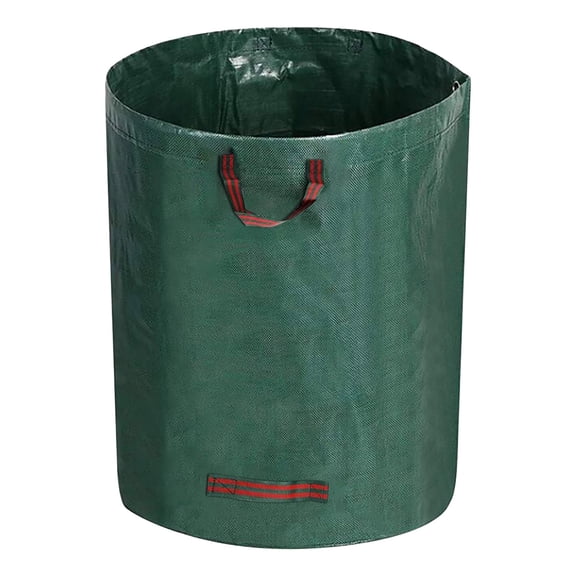 Garden Waste Bags, 32 Gallon Heavy Duty Reusable Yard Waste Bags, Collapsible Lawn Grass Leaf Trash Bag with Handles Large Capacity Containers for Outdoor Garden Debris Cleaning 1 Pack, A