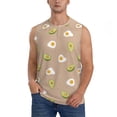 thumbnail image 2 of Goofa Egg and Avocado Printed Men's Sleeveless T-Shirt - Athletic Gym Workout Tank Top for Men - Moisture-Wicking, UPF 30+ Quick-Dry Muscle Tee-Large, 2 of 8