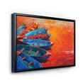 thumbnail image 3 of Designart 'Boats During Warm Sunset Resting On The Water V' Nautical & Coastal Framed Canvas Wall Art Print, 3 of 5