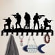 thumbnail image 2 of Llavero de pared con silueta de soldado, 11 ganchos, decorativo, organizador de llaves de metal., 2 of 9