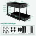COCOBELA Adjustable Under Sink Organizer, 2 Tier Drawer Storage