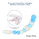 thumbnail image 2 of Juguetes para la dentición del bebé para bebés de 3 a 12 meses, mordedores de silicona con soporte para cuentas de alivio y clips para chupete, diseño de galletas para niños y niñas (azul) sincero  electrónico, 2 of 5