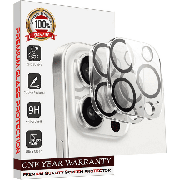 [ 2 Pack ] Entronix Camera Lens Protector Designed For iPhone 16 Pro Max, Case Friendly Pack of 2 HD Clear Tempered Glass Lens Cover