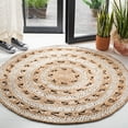 thumbnail image 2 of SAFAVIEH Natural Fiber Penelope Geometric Area Rug, Ivory/Natural, 3' x 3' Round, 2 of 8