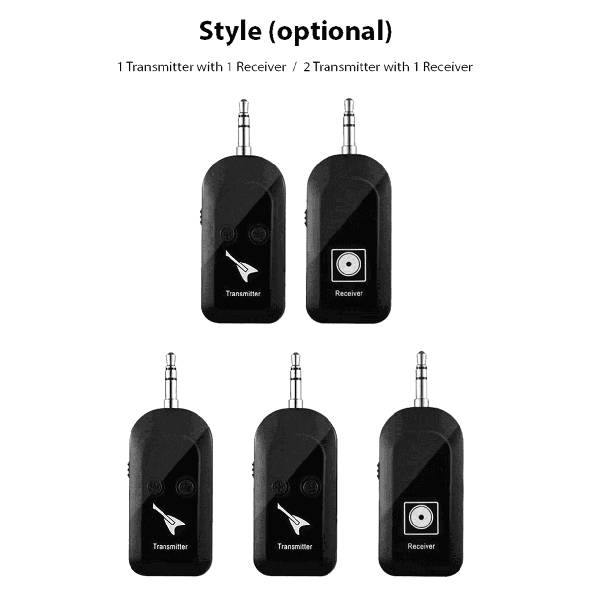 Wireless Guitar System Rechargeable 2.4G Guitar Transmitter Receiver Set Realtime with 6.35mm Adapter MusicAccessories B