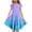 Blue, variant on lcziwo Girls Summer Boho Sun Dress Tween Ruffles Tiered Dresses Gradient Casual Midi Dress Army Green 14 Years