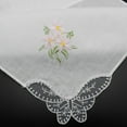 thumbnail image 4 of 5 Pcs Mouchoirs en Dentelle en Coton Blanc à Fleurs pour Femmes 01, 4 of 9