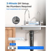Waterdrop 15UB-UF Under Sink Water Filter System, 0.01 Micron Ultra Filtration Under Counter Drinking Water Filtration System, with Dedicated Brushed Nickel Faucet, 16K High Capacity, USA Tech