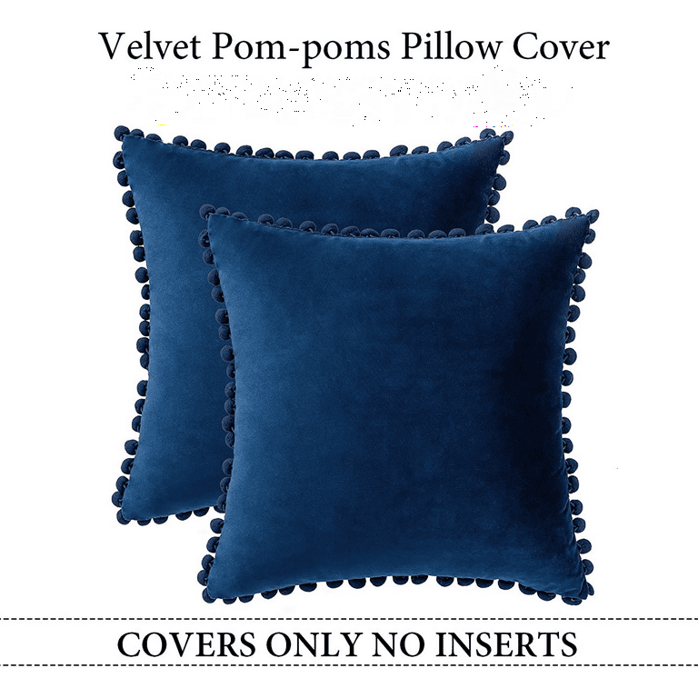 Wekity Pack Of 2 Velvet Soft Solid Decorative Throw Pillow Cover