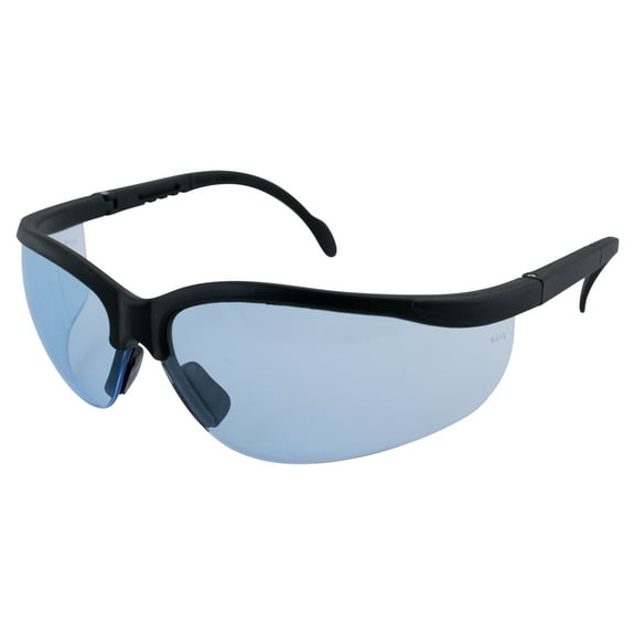 Global Vision Blue Moon Safety Sunglasses Black Frames Blue Lenses ANSI Z87.1