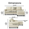 thumbnail image 3 of Serta Harmon Roll Arm Sectional Cream, 3 of 12