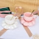 thumbnail image 4 of Taza de café de cerámica, juego de taza y platillo para café en forma de nube, taza bonita (rosa), 4 of 4