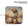 thumbnail image 2 of KLL Drink Coasters Set Square of 4,PU Leather Absorbent Coasters Set Decorative Coffee Cup Coasters Housewarming Gift for Home Decor-Hiking Duck, 2 of 5