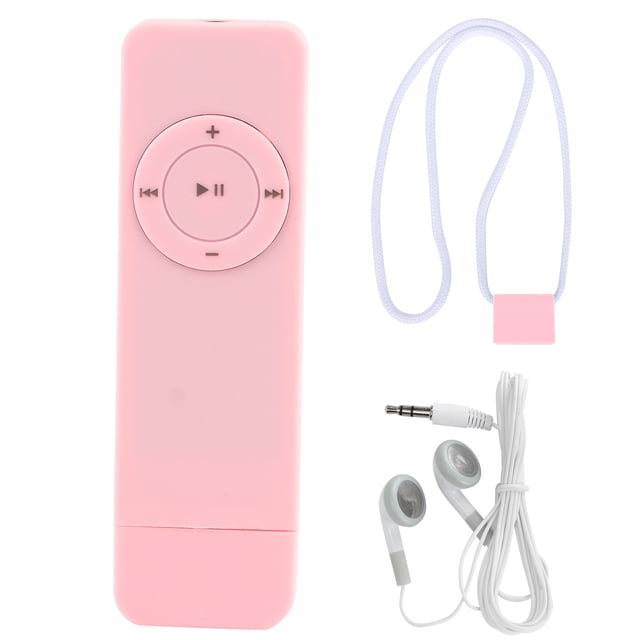 Reproductor de música MP3 Reproductor de MP3 portátil con cordón para escuchar música Rosa