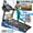 New Version 2, variant on 3.75HP Treadmill 300lb Capacity, Incline Folding Treadmill, 64+7 Smart Program, 7.5MPH Speed, Smart APP Control, Treadmill for Home Jogging Walking w/ HiFi Speakers, Free Knee Pads
