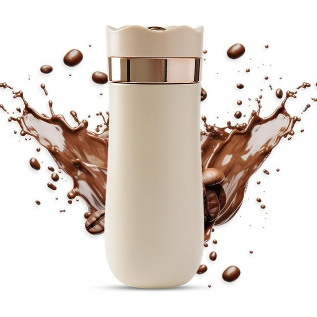 French Press Coffee and Tea Maker - 320ml Portable Insulated Pot for Cold Brew, Kitchen, Travel, and Camping