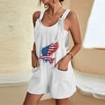 thumbnail image 2 of Womens Wide Leg Overalls Sleeveless Rompers Adjustable Spaghetti Strap Summer Loose Shorts Jumpsuit with Pockets (XL, Orange), 2 of 4