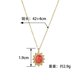 thumbnail image 3 of Zhuge Colgante de collar hecho a mano, collar colgante de piedra natural vintage (rojo), 3 of 3